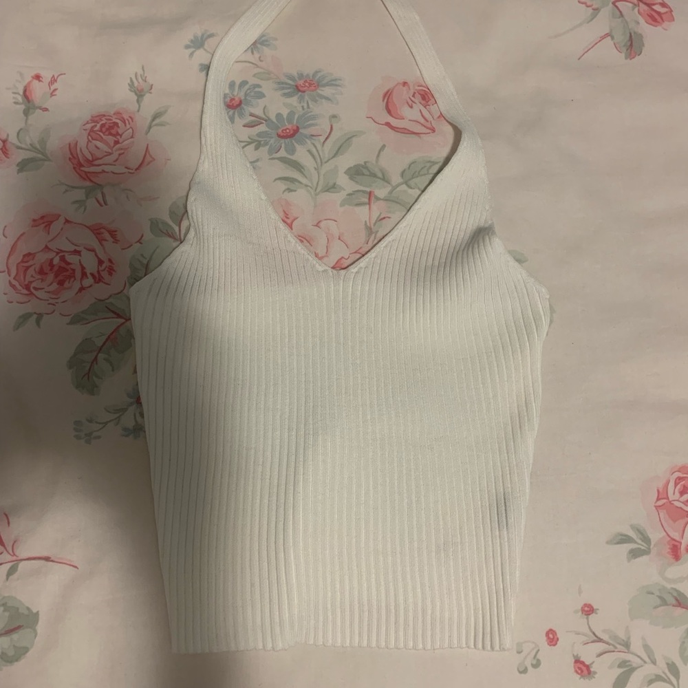 White halter top